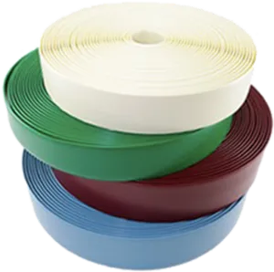 Stacked Vinyl Rolls Colorful PNG