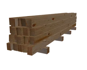 Stacked Wooden Plankson Pallet