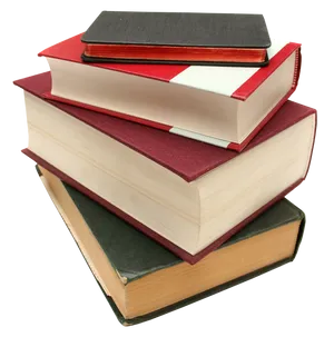 Stackof Bookswith Red Coveron Top PNG image