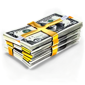 Stackof Cash Boundwith Bands PNG