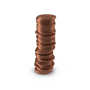 Stackof Pennieson Transparent Background PNG image