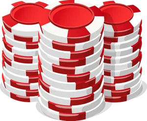 Stackof Redand White Poker Chips PNG