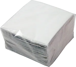 Stackof White Napkins Packaged PNG image