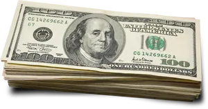 Stackof100 Dollar Bills PNG image