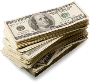 Stackof100 Dollar Bills PNG image