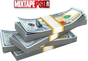 Stacksof100 Dollar Bills PNG image