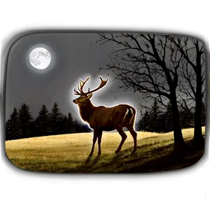 Stag And Moonlight Png Cwx45 PNG image