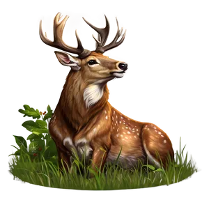 Stag Deer Illustration Png 06292024 PNG image