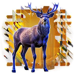 Stag In Golden Hour PNG 29