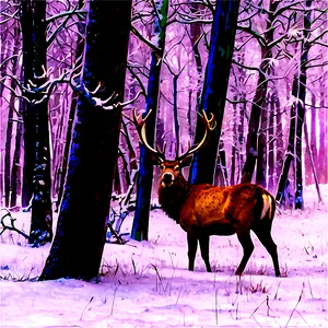 Stag In The Woods PNG Epj