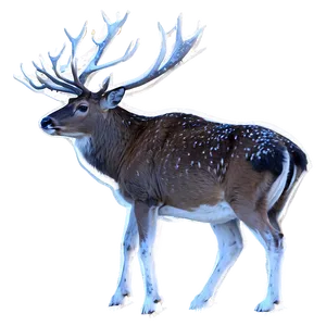Stag In Winter Wonderland PNG Oyg29 PNG