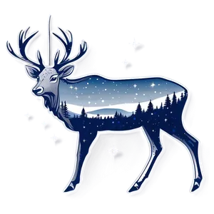 Stag Under Stars Png 06292024 PNG image