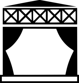 Stage Theater Design Outline PNG image