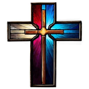 Stained Glass Catholic Cross Visual PNG Wlu PNG