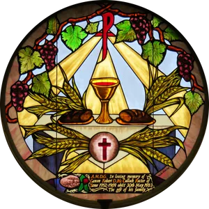 Stained Glass_ Church Eucharist Motif.png PNG image