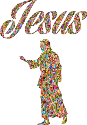 Stained Glass Jesus Artwork PNG image