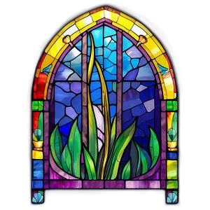 Stained Glass Window Art PNG 05042024