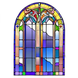 Stained Glass Window Art PNG Yyy79