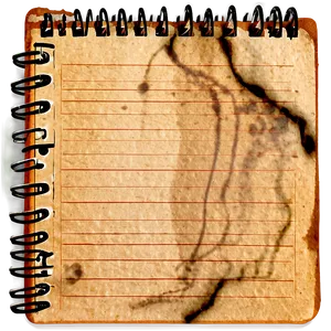 Stained Notebook Paper Png Bga PNG image