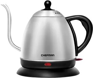 Stainless Steel Chefman Electric Kettle PNG image