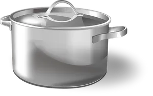 Stainless Steel Cooking Pot PNG image