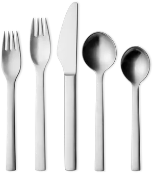 Stainless Steel Cutlery Set PNG image