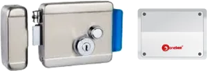 Stainless Steel Latch Lockwith Strike Plate PNG image
