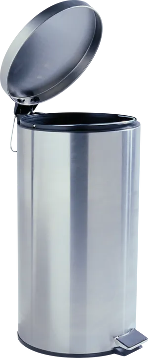 Stainless Steel Pedal Trash Can PNG image