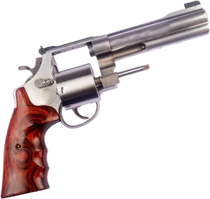 Stainless Steel Revolverwith Wooden Grip