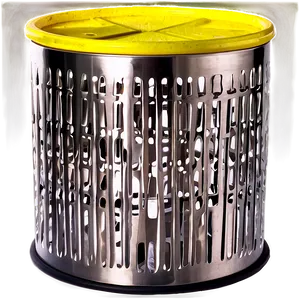 Stainless Steel Trash Can PNG 05042024