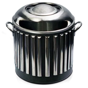 Stainless Steel Trash Can PNG 48
