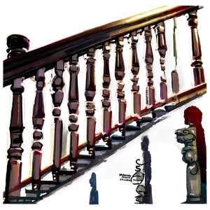 Staircase With Railing Png 06122024 PNG image