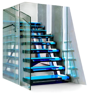 Stairs With Glass Balustrade Png Upi PNG image