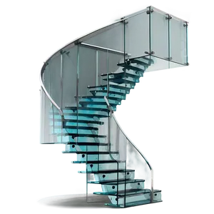 Stairs With Glass Balustrade Png Xbf PNG image