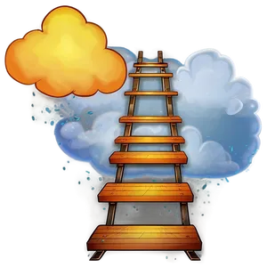 Stairway Through The Clouds Png 06252024 PNG image