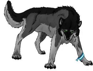 Stalking Wolf Illustration PNG image