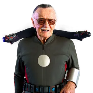 Stan Lee And Black Widow PNG 6 PNG