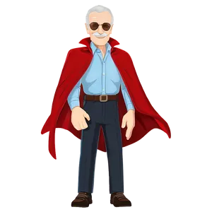 Stan Lee Animation Character PNG 06242024 PNG