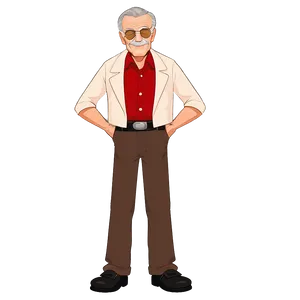 Stan Lee Animation Character PNG 1