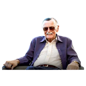 Stan Lee Animation Character PNG Wmn PNG