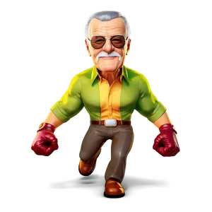 Stan Lee Cartoon Character Png 06242024 PNG image