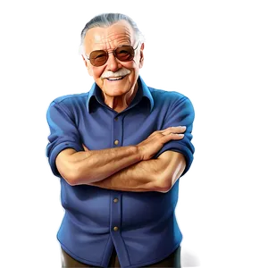 Stan Lee Dynamic Drawing PNG 55