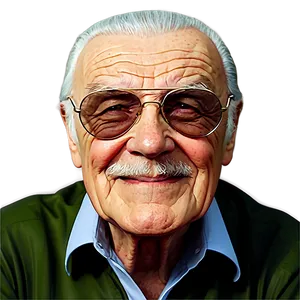 Stan Lee Graphic Novel Style PNG Usv46 PNG