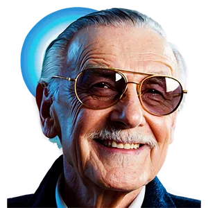 Stan Lee Smiling Portrait Png 06242024 PNG image