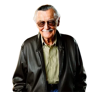 Stan Lee Smiling Portrait Png Tat75 PNG image