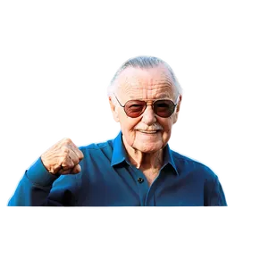 Stan Lee Superhero Pose PNG 82