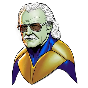 Stan Lee Superhero Sketch PNG 27