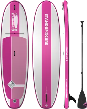 Stand Up For The Cure Paddleboardand Paddle PNG