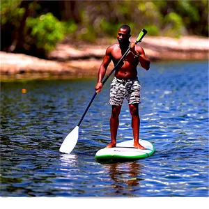Stand Up Paddleboarding PNG 6