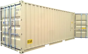 Standard Shipping Container Side View PNG image